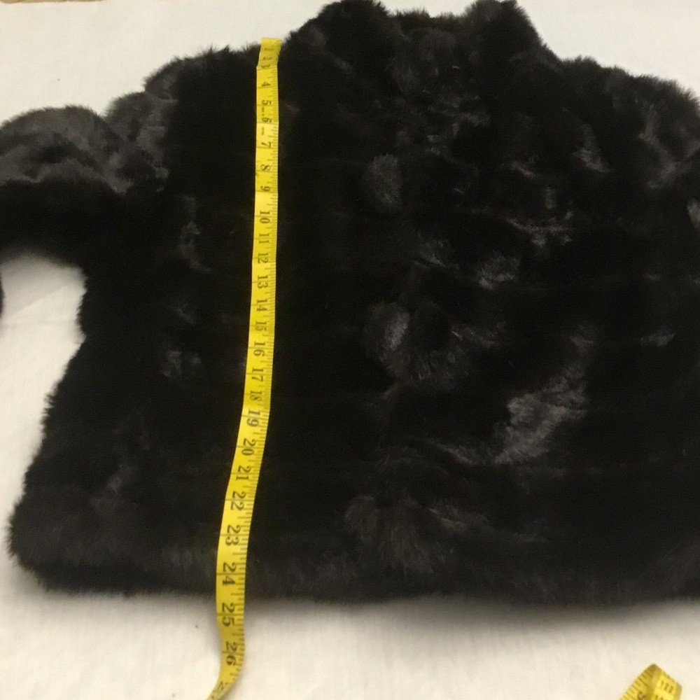 Dark Brown Nine West faux fur coat size Lg - Picture 5 of 9